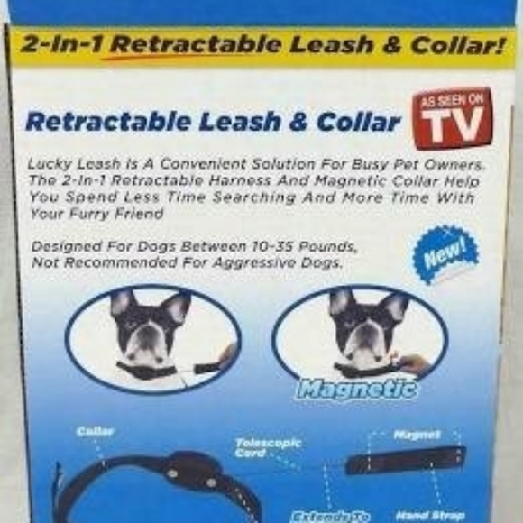 Lucky Leash Retractable Dog Leash Collar S/M - Picture 11 of 11